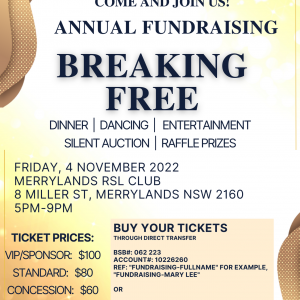 MDAA Fundraising Event flyer 4 November 2022